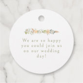 暖エレガントかい花結婚様のメッセージカード フェイバータグ (裏面)