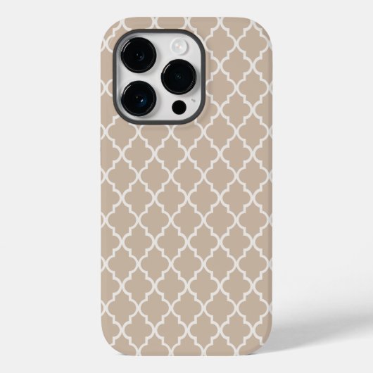 暖エレガントかい茶色がかった白のモロッコクローバー Case-Mate iPhoneケース (裏面)