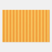 暖エレガントかい黄色、ピンク、青、オレンジのストライプ色 ラッピングペーパーシート (正面3)