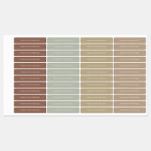 暖カッコいい土トーンシンプル防水名 ラベル (シート)