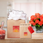 暖カラフルかいトーン"未来は明るい"太陽の空 スクエアシール