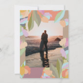 暖カラフルかいフローラエレガンスボホ結婚ズ セーブザデート (裏面)