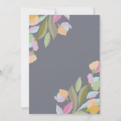 暖カラフルかいフローラエレガンスボホ結婚ズ 招待状 (裏面)