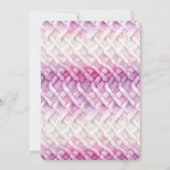 暖ガーリーかいピンクの白抽象芸術誕生日 招待状 (裏面)