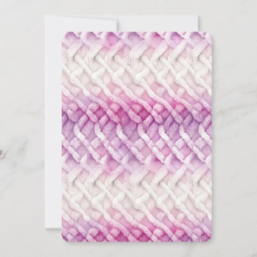 暖ガーリーかいピンクの白抽象芸術誕生日 招待状 (裏面)