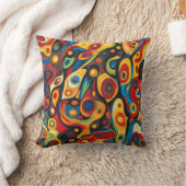 暖サイケデリックかい色 クッション (ブランケット)