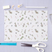 暖シンプルかい冬のベリーの水の色のクリスマス 薄葉紙 (クラフト)