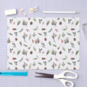 暖シンプルかい赤の冬の水の色クリスマス 薄葉紙 (クラフト)