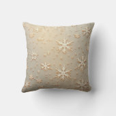暖シンプルかい雪の結晶の感じ模様 クッション (裏面)
