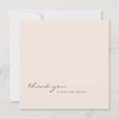 暖スタイリッシュかい桃無地の色サンキューカード (正面)
