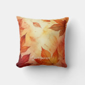 暖パーソナライズされたかい秋の水の色離れの クッション (正面)