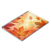 暖パーソナライズされたかい秋の水の色離れの ノートブック (左側)