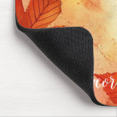 暖パーソナライズされたかい秋の水の色離れの マウスパッド (コーナー)
