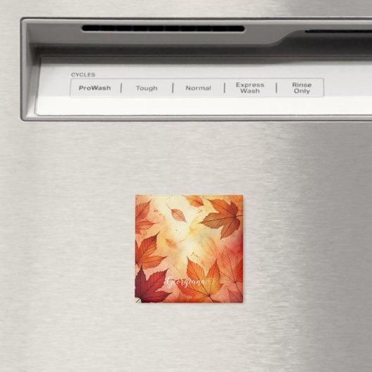 暖パーソナライズされたかい秋の水の色離れの マグネット (インサイチュ (食洗機))