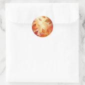 暖パーソナライズされたかい秋の水の色離れの ラウンドシール (バッグ)