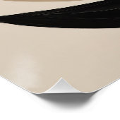 暖ミニマルかいニュートラルの象徴的な幾何学的アート ポスター (コーナー)