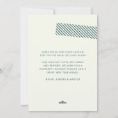 暖モダンかいおもしろいファミリー写真切手 シーズンカード (裏面)