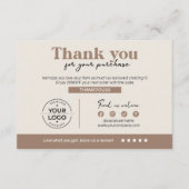 暖モダンかい小規模企業の割引サンキューカード サンキューカード (正面)