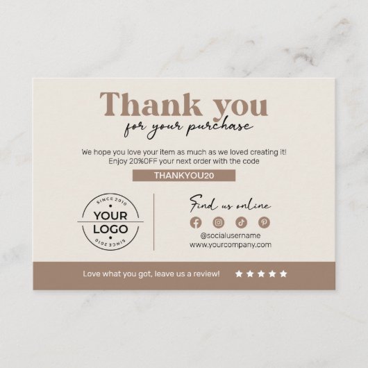 暖モダンかい小規模企業の割引サンキューカード サンキューカード (正面)