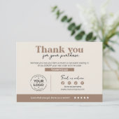 暖モダンかい小規模企業の割引サンキューカード サンキューカード (スタンド正面)
