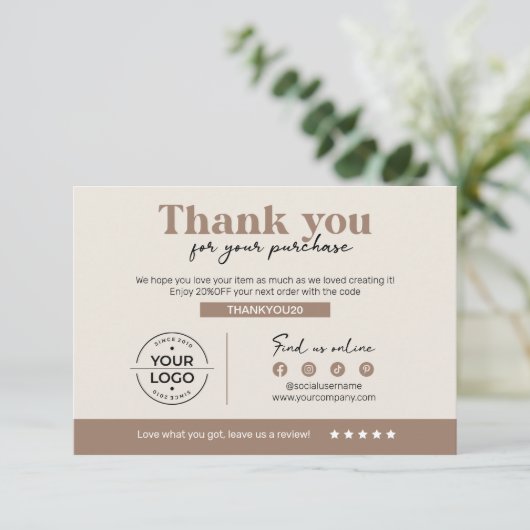 暖モダンかい小規模企業の割引サンキューカード サンキューカード (スタンド正面)