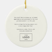 暖モダンかい格子状のクリスマスツリーシンプルビジネス セラミックオーナメント (裏面)