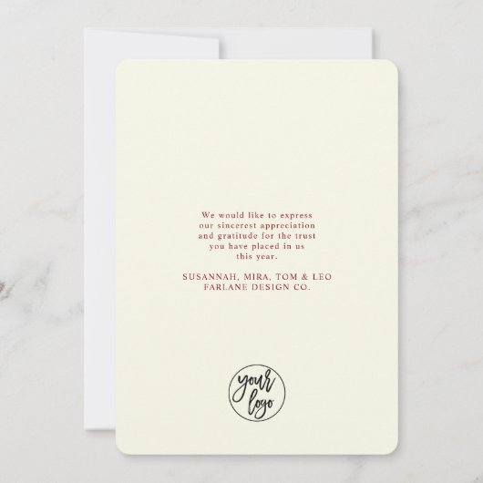 暖モダンかい虹はっきりしたの新年 シーズンカード (裏面)