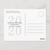 暖モダンかい願いハッピーニューイヤー写真ホリデー ポストカード (裏面)