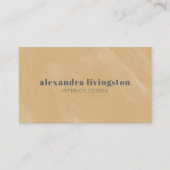 暖モダンか自然なタン・ブラウンのミニマル自然 名刺 (正面)