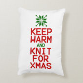 暖保か編みクリスマス アクセントクッション (裏面(縦))