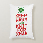 暖保か編みクリスマス アクセントクッション (正面(垂直))