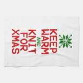 暖保か編みクリスマス キッチンタオル (横)