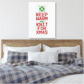 暖保か編みクリスマス キャンバスプリント (インサイチュ (寝室))