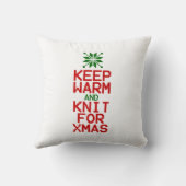 暖保か編みクリスマス クッション (裏面)