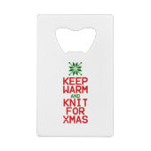 暖保か編みクリスマス クレジットカード栓抜き (裏面)