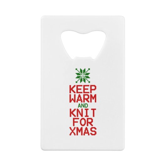 暖保か編みクリスマス クレジットカード栓抜き (裏面)