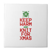 暖保か編みクリスマス タイル (正面)