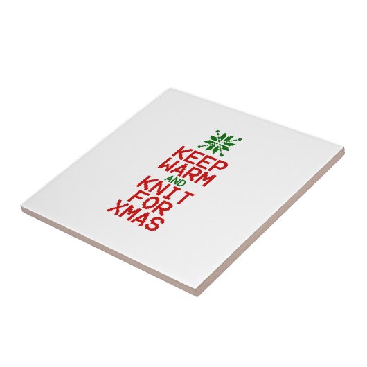 暖保か編みクリスマス タイル (側面)