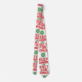 暖保か編みクリスマス ネクタイ (裏面)