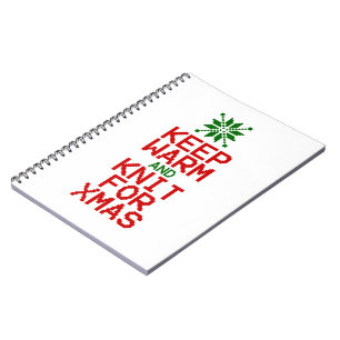 暖保か編みクリスマス ノートブック