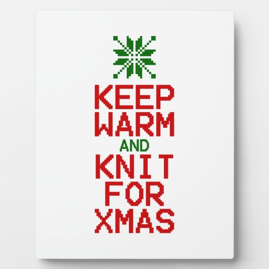 暖保か編みクリスマス フォトプラーク (正面)