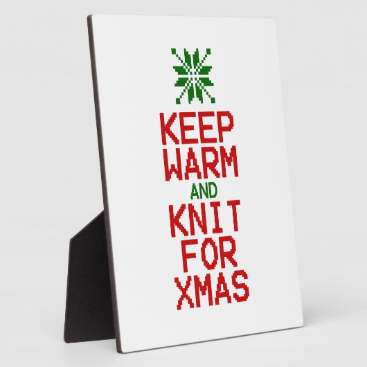 暖保か編みクリスマス フォトプラーク (側面)