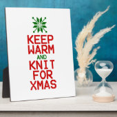 暖保か編みクリスマス フォトプラーク (側面)