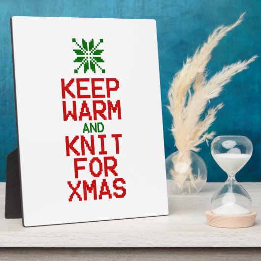 暖保か編みクリスマス フォトプラーク (側面)