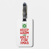 暖保か編みクリスマス ラゲッジタグ (裏面縦)