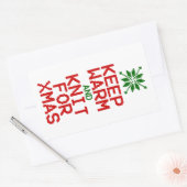 暖保か編みクリスマス 長方形シール (封筒)