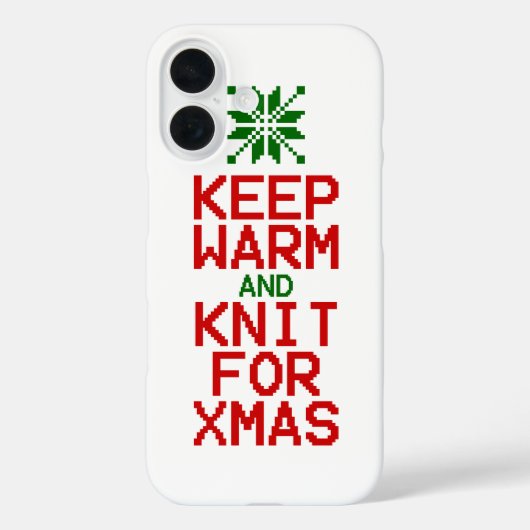 暖保か編みクリスマス Case-Mate iPhoneケース (裏面)