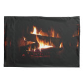 暖冬の暖炉 枕カバー (裏面)