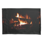 暖冬の暖炉 枕カバー (正面)