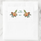 「暖冬の水彩柑橘類&クッキー」 長方形シール (バッグ)